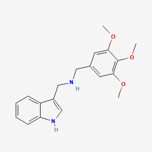 molecular formula C19H22N2O3 B3860754 (1H-indol-3-ylmethyl)(3,4,5-trimethoxybenzyl)amine 