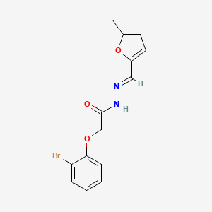 molecular formula C14H13BrN2O3 B3860758 2-(2-bromophenoxy)-N'-[(5-methyl-2-furyl)methylene]acetohydrazide 