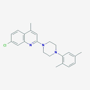 molecular formula C22H24ClN3 B3860764 7-chloro-2-[4-(2,5-dimethylphenyl)-1-piperazinyl]-4-methylquinoline 