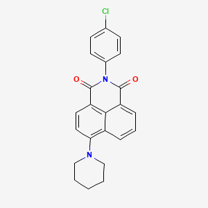 molecular formula C23H19ClN2O2 B3860772 2-(4-chlorophenyl)-6-(1-piperidinyl)-1H-benzo[de]isoquinoline-1,3(2H)-dione 