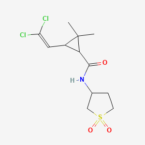 molecular formula C12H17Cl2NO3S B3860784 3-(2,2-dichlorovinyl)-N-(1,1-dioxidotetrahydro-3-thienyl)-2,2-dimethylcyclopropanecarboxamide 