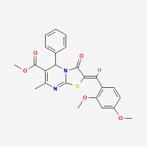 methyl 2-(2,4-dimethoxybenzylidene)-7-methyl-3-oxo-5-phenyl-2,3-dihydro-5H-[1,3]thiazolo[3,2-a]pyrimidine-6-carboxylate