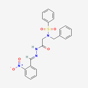 molecular formula C22H20N4O5S B3860817 N-benzyl-N-{2-[2-(2-nitrobenzylidene)hydrazino]-2-oxoethyl}benzenesulfonamide 
