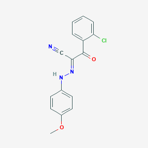 molecular formula C16H12ClN3O2 B386082 3-(2-Chlorophenyl)-2-[(4-methoxyphenyl)hydrazono]-3-oxopropanenitrile 