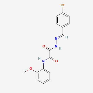 molecular formula C16H14BrN3O3 B3860831 2-[2-(4-bromobenzylidene)hydrazino]-N-(2-methoxyphenyl)-2-oxoacetamide 