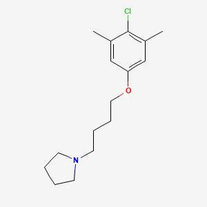molecular formula C16H24ClNO B3860840 1-[4-(4-chloro-3,5-dimethylphenoxy)butyl]pyrrolidine 