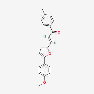 molecular formula C21H18O3 B3860857 3-[5-(4-methoxyphenyl)-2-furyl]-1-(4-methylphenyl)-2-propen-1-one CAS No. 5528-80-3