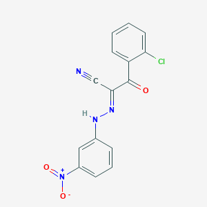 molecular formula C15H9ClN4O3 B386086 3-(2-Chlorophenyl)-3-hydroxy-2-({3-nitrophenyl}diazenyl)acrylonitrile 