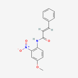 molecular formula C16H14N2O4 B3860863 N-(4-methoxy-2-nitrophenyl)-3-phenylacrylamide 