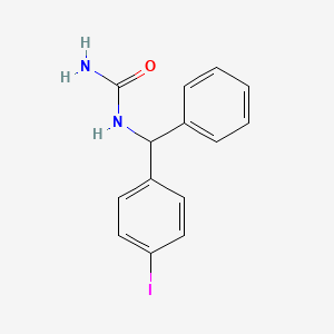 molecular formula C14H13IN2O B3860876 N-[(4-iodophenyl)(phenyl)methyl]urea 