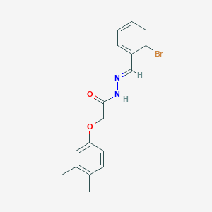 molecular formula C17H17BrN2O2 B3860908 N'-(2-bromobenzylidene)-2-(3,4-dimethylphenoxy)acetohydrazide 