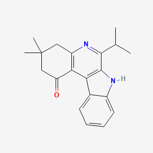 molecular formula C20H22N2O B3860916 6-isopropyl-3,3-dimethyl-2,3,4,7-tetrahydro-1H-indolo[2,3-c]quinolin-1-one 
