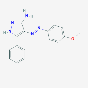 molecular formula C17H17N5O B386093 4-[(4-methoxyphenyl)diazenyl]-3-(4-methylphenyl)-1H-pyrazol-5-amine 