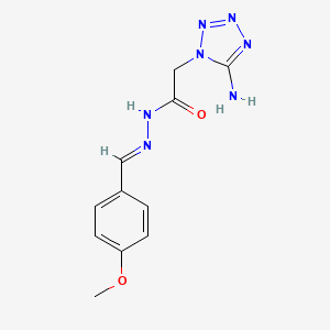 molecular formula C11H13N7O2 B3860938 2-(5-amino-1H-tetrazol-1-yl)-N'-(4-methoxybenzylidene)acetohydrazide 