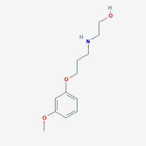 molecular formula C12H19NO3 B3860947 2-{[3-(3-methoxyphenoxy)propyl]amino}ethanol 