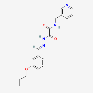 molecular formula C18H18N4O3 B3860958 2-{2-[3-(allyloxy)benzylidene]hydrazino}-2-oxo-N-(3-pyridinylmethyl)acetamide 