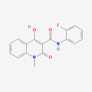 molecular formula C17H13FN2O3 B3860973 N-(2-fluorophenyl)-4-hydroxy-1-methyl-2-oxo-1,2-dihydro-3-quinolinecarboxamide 