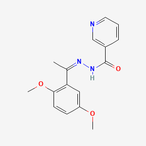 molecular formula C16H17N3O3 B3860979 N'-[1-(2,5-dimethoxyphenyl)ethylidene]nicotinohydrazide 
