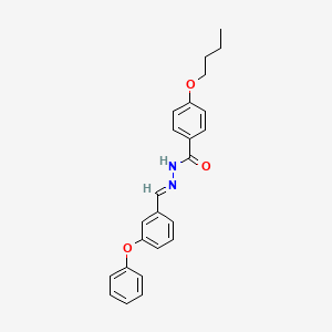 molecular formula C24H24N2O3 B3860982 4-butoxy-N'-(3-phenoxybenzylidene)benzohydrazide 