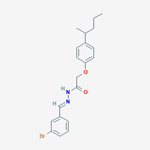 molecular formula C20H23BrN2O2 B3860994 N'-(3-bromobenzylidene)-2-[4-(1-methylbutyl)phenoxy]acetohydrazide 
