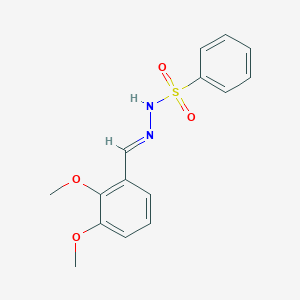 molecular formula C15H16N2O4S B3861001 N'-(2,3-二甲氧基亚苄基)苯磺酰肼 