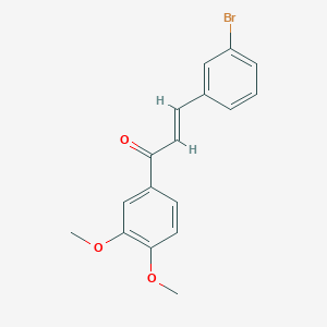 molecular formula C17H15BrO3 B3861006 3-(3-bromophenyl)-1-(3,4-dimethoxyphenyl)-2-propen-1-one CAS No. 5529-76-0