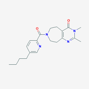 molecular formula C20H26N4O2 B3861019 7-[(5-butylpyridin-2-yl)carbonyl]-2,3-dimethyl-3,5,6,7,8,9-hexahydro-4H-pyrimido[4,5-d]azepin-4-one 