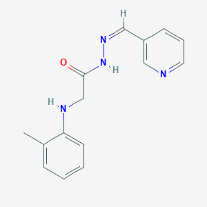 molecular formula C15H16N4O B3861023 2-[(2-methylphenyl)amino]-N'-(3-pyridinylmethylene)acetohydrazide 