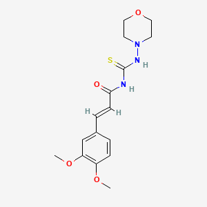 molecular formula C16H21N3O4S B3861031 3-(3,4-dimethoxyphenyl)-N-[(4-morpholinylamino)carbonothioyl]acrylamide 