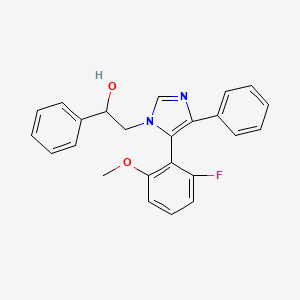 molecular formula C24H21FN2O2 B3861045 2-[5-(2-fluoro-6-methoxyphenyl)-4-phenyl-1H-imidazol-1-yl]-1-phenylethanol 