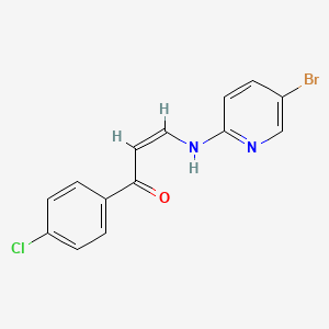 molecular formula C14H10BrClN2O B3861052 3-[(5-bromo-2-pyridinyl)amino]-1-(4-chlorophenyl)-2-propen-1-one 