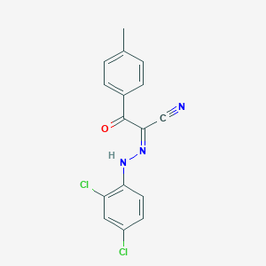 molecular formula C16H11Cl2N3O B386106 2-[(2,4-Dichlorophenyl)hydrazono]-3-(4-methylphenyl)-3-oxopropanenitrile 