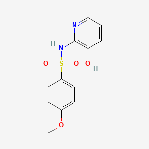 molecular formula C12H12N2O4S B3861063 N-(3-hydroxy-2-pyridinyl)-4-methoxybenzenesulfonamide 