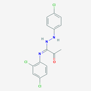 molecular formula C15H12Cl3N3O B386108 N'-(4-chlorophenyl)-N-(2,4-dichlorophenyl)-2-oxopropanehydrazonamide 