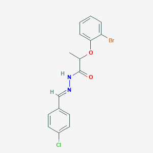 molecular formula C16H14BrClN2O2 B3861102 2-(2-bromophenoxy)-N'-(4-chlorobenzylidene)propanohydrazide 
