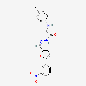 molecular formula C20H18N4O4 B3861106 2-[(4-methylphenyl)amino]-N'-{[5-(3-nitrophenyl)-2-furyl]methylene}acetohydrazide 