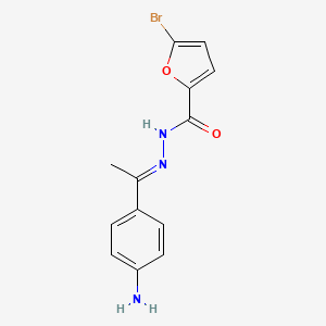 molecular formula C13H12BrN3O2 B3861117 N'-[1-(4-aminophenyl)ethylidene]-5-bromo-2-furohydrazide 