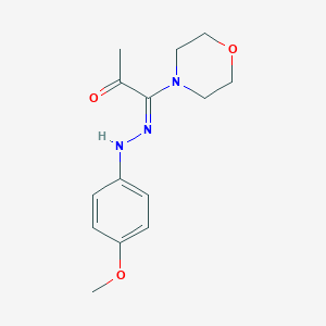 molecular formula C14H19N3O3 B386112 1-[(4-Methoxyphenyl)hydrazono]-1-(4-morpholinyl)acetone 