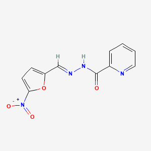molecular formula C11H8N4O4 B3861121 N'-[(5-nitro-2-furyl)methylene]-2-pyridinecarbohydrazide 