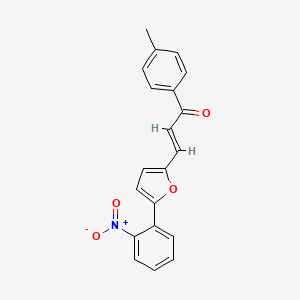 molecular formula C20H15NO4 B3861124 1-(4-methylphenyl)-3-[5-(2-nitrophenyl)-2-furyl]-2-propen-1-one 
