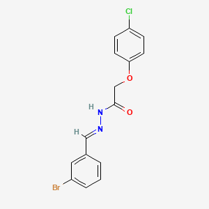 molecular formula C15H12BrClN2O2 B3861125 N'-(3-bromobenzylidene)-2-(4-chlorophenoxy)acetohydrazide 