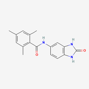 molecular formula C17H17N3O2 B3861135 2,4,6-trimethyl-N-(2-oxo-2,3-dihydro-1H-benzimidazol-5-yl)benzamide 