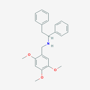 molecular formula C24H27NO3 B3861143 (1,2-diphenylethyl)(2,4,5-trimethoxybenzyl)amine 