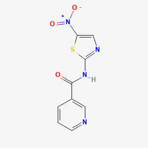 molecular formula C9H6N4O3S B3861151 N-(5-nitro-1,3-thiazol-2-yl)nicotinamide CAS No. 64724-83-0