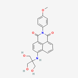 molecular formula C23H22N2O6 B3861165 6-{[2-hydroxy-1,1-bis(hydroxymethyl)ethyl]amino}-2-(4-methoxyphenyl)-1H-benzo[de]isoquinoline-1,3(2H)-dione CAS No. 5530-54-1
