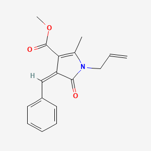 molecular formula C17H17NO3 B3861179 methyl 1-allyl-4-benzylidene-2-methyl-5-oxo-4,5-dihydro-1H-pyrrole-3-carboxylate 