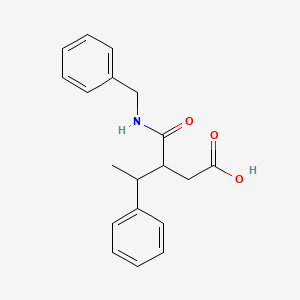 molecular formula C19H21NO3 B3861207 3-[(benzylamino)carbonyl]-4-phenylpentanoic acid 