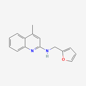 molecular formula C15H14N2O B3861236 N-(2-furylmethyl)-4-methyl-2-quinolinamine 