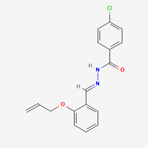 molecular formula C17H15ClN2O2 B3861263 N'-[2-(allyloxy)benzylidene]-4-chlorobenzohydrazide CAS No. 303084-82-4