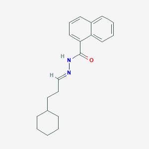 molecular formula C20H24N2O B3861287 N'-(3-cyclohexylpropylidene)-1-naphthohydrazide 